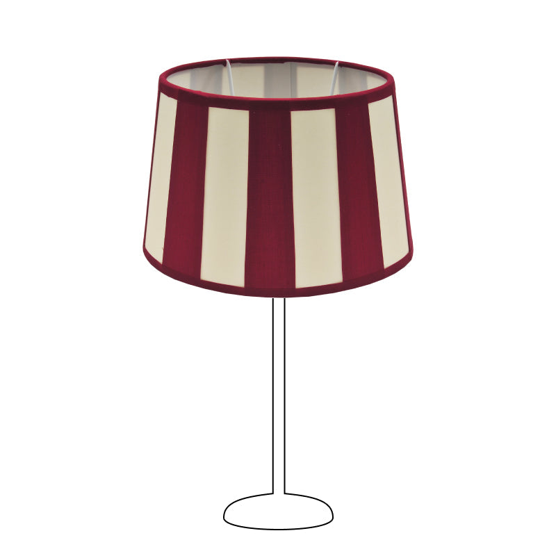 Various Lampenkap - Ovaal - Rood met strepen - Ø20, Ø22 of Ø26 cm