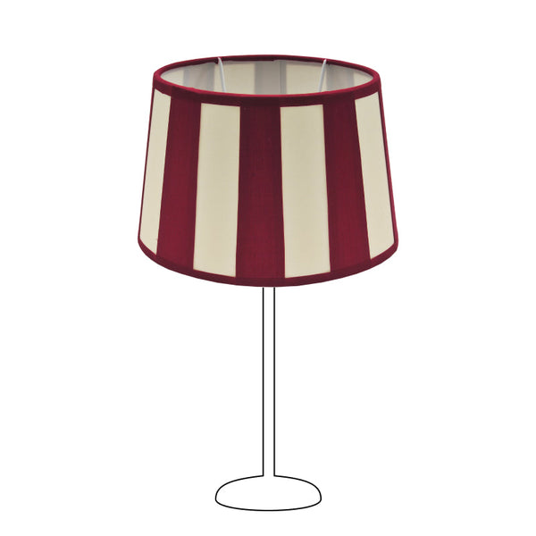 Various Lampenkap - Ovaal - Rood met strepen - Ø20, Ø22 of Ø26 cm