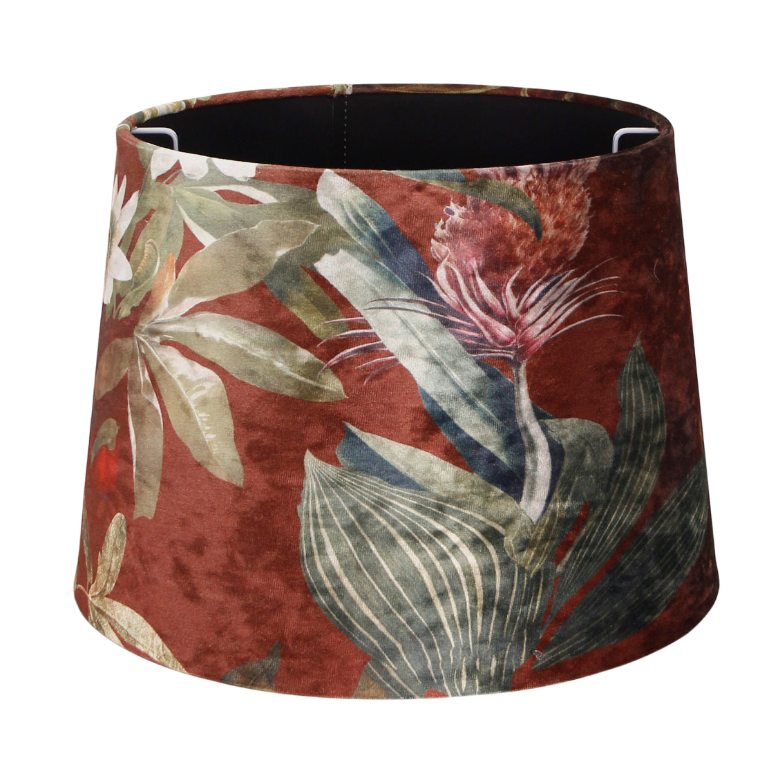 Various Nostalgie Lampshade (Flower) - Drum - Ø20 cm or Ø35 cm - Velvet - E27