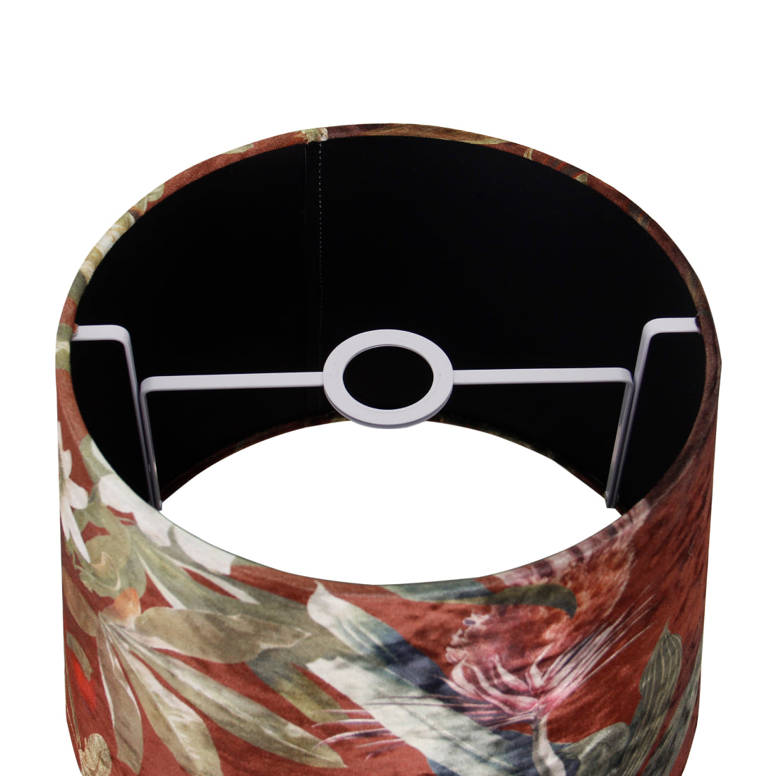 Various Nostalgie Lampshade (Flower) - Drum - Ø20 cm or Ø35 cm - Velvet - E27