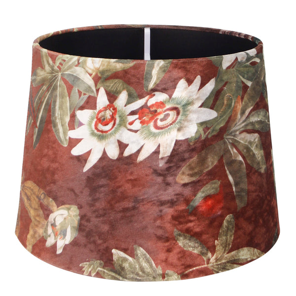 Various Nostalgie Lampshade (Flower) - Drum - Ø20 cm or Ø35 cm - Velvet - E27