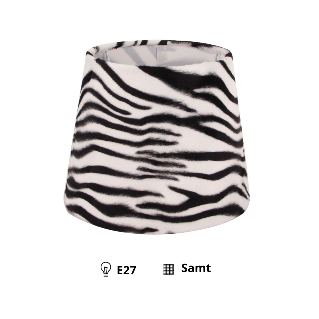 Abat-jour Zebra Varié - Tambour - Ø20 cm ou Ø35 cm - Velours - E27