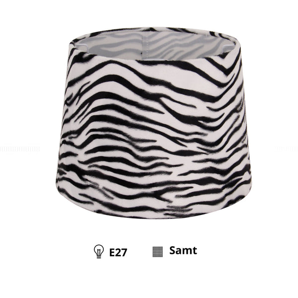Abat-jour Zebra Varié - Tambour - Ø20 cm ou Ø35 cm - Velours - E27