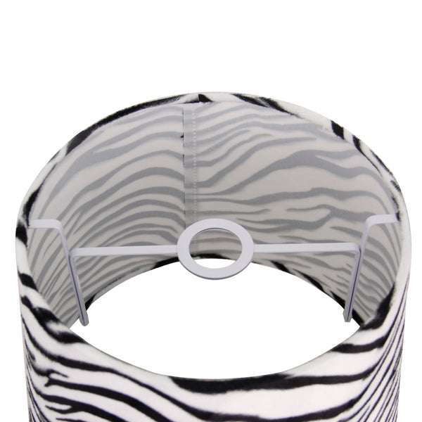 Abat-jour Zebra Varié - Tambour - Ø20 cm ou Ø35 cm - Velours - E27