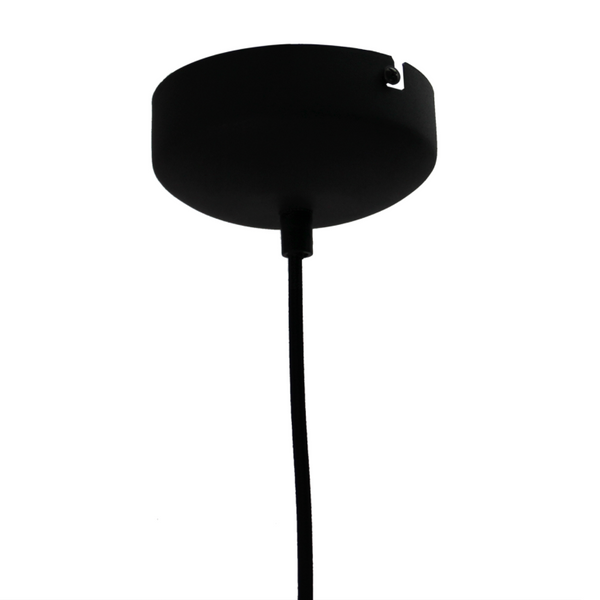 Minimalistische Hängelampe mit elegantem Glas und industriellem Stil