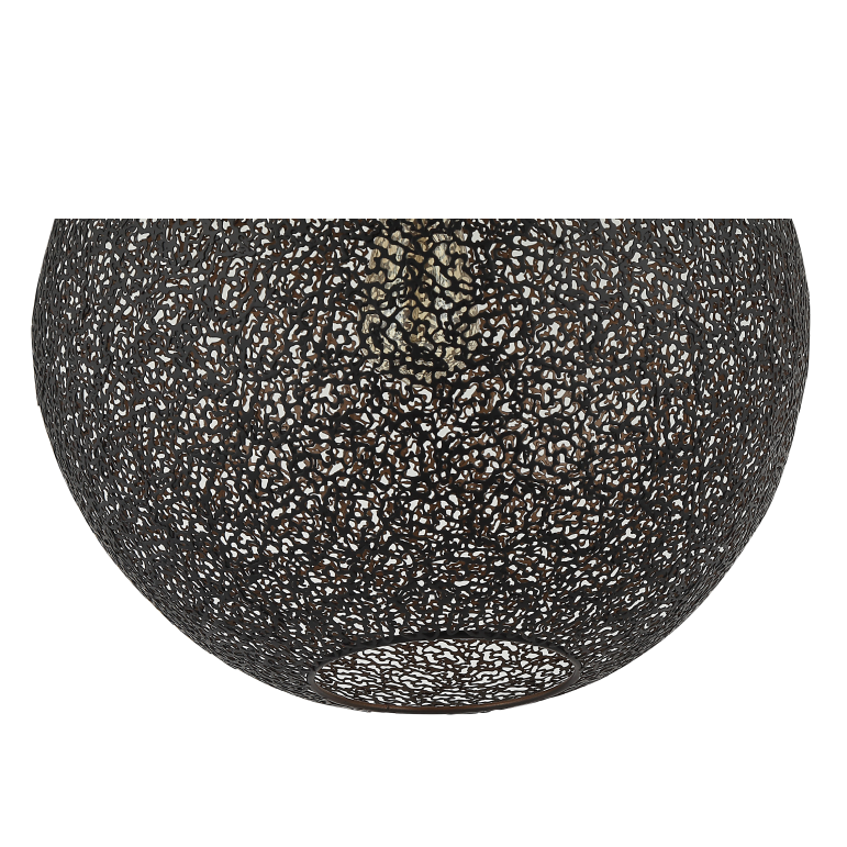 Various Oro Pendelleuchte in Schwarz mit strukturiertem Glas – Ø40 cm