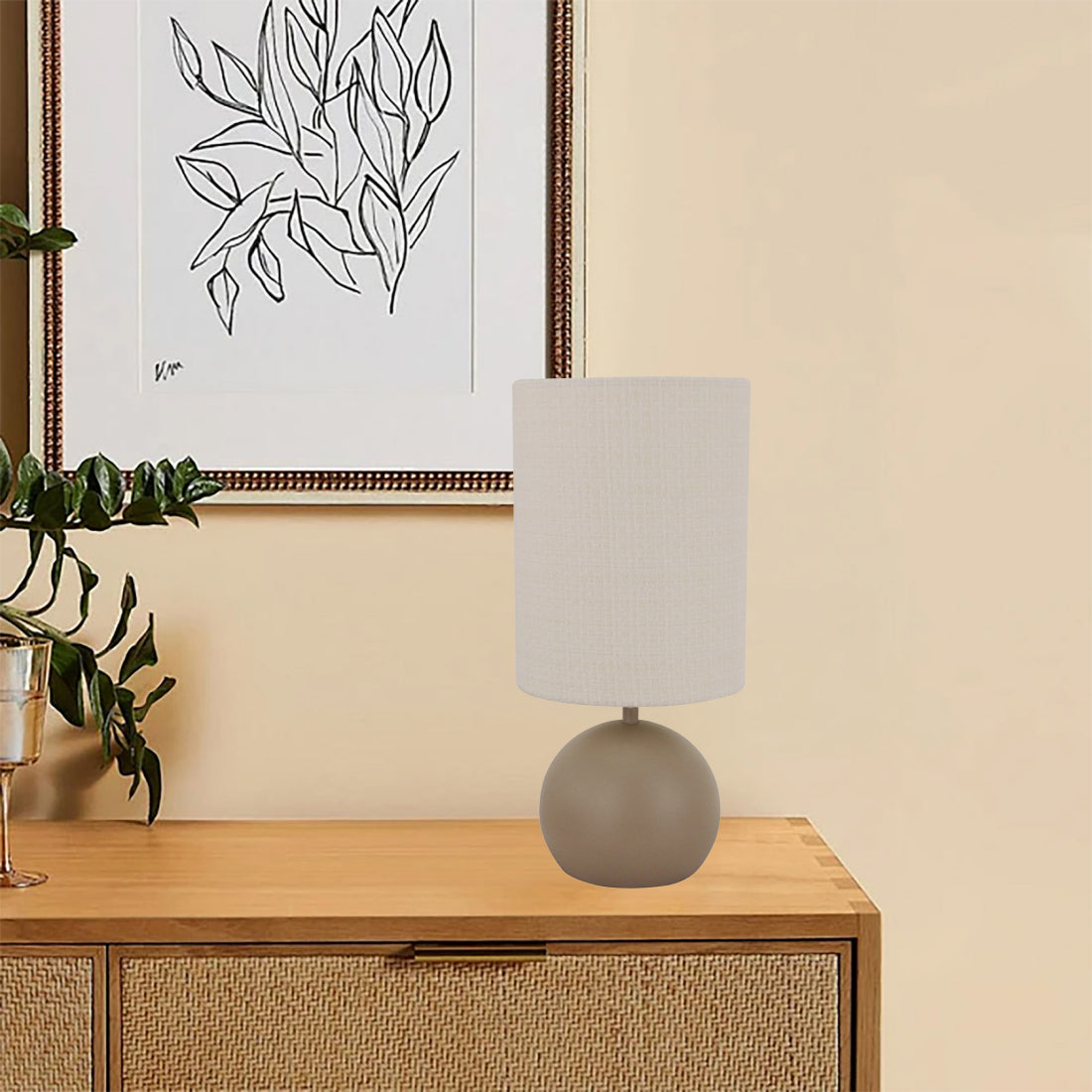 Chericoni Porto Table Lamp – 1 light – Ø18 cm – Sand/Taupe - Japandi Style