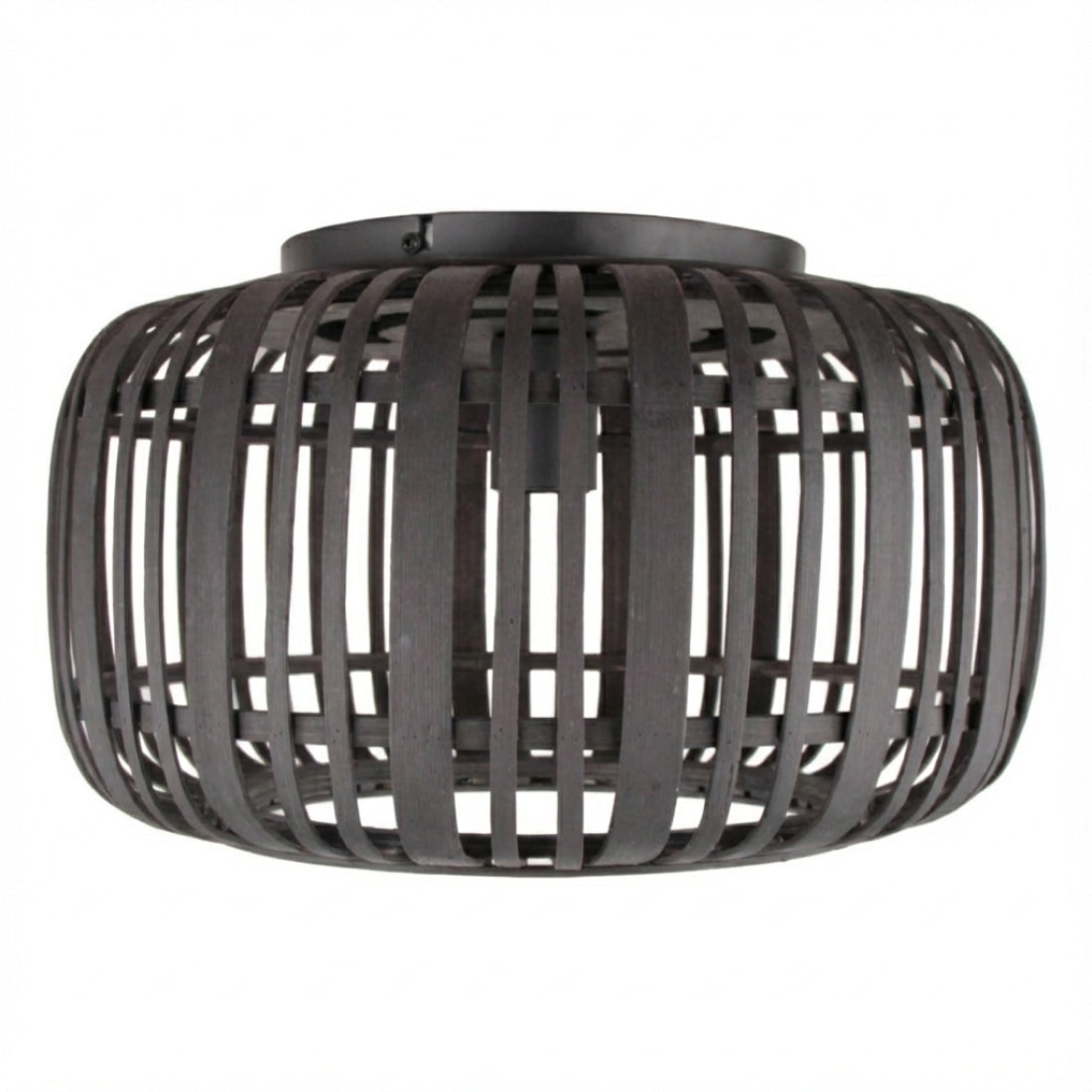 Različna stropna svetilka iz ratana – Ø40 cm – 1-svetilka – E27 – Črna