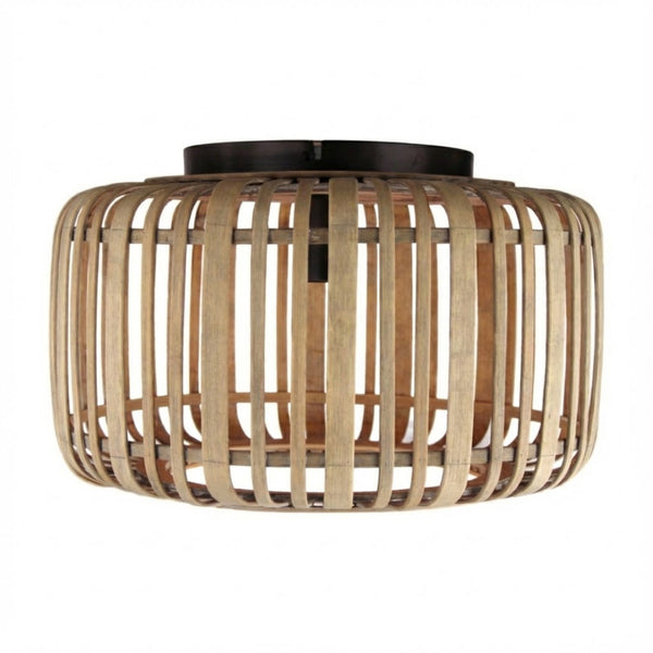 Various Rattan Ceiling Lamp – Ø40 cm – 1-light – E27 – Brown