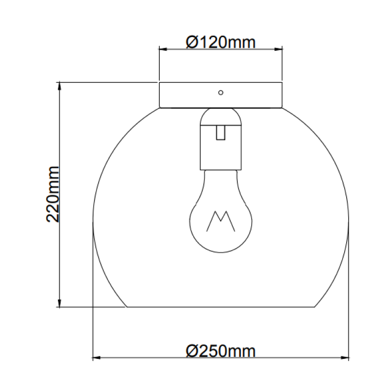 Modernes Design trifft Funktion: Sfera Deckenleuchte, 1-flammig, Ø25 cm, Metall in Grau – die perfekte Wahl für stilvolle Räume.