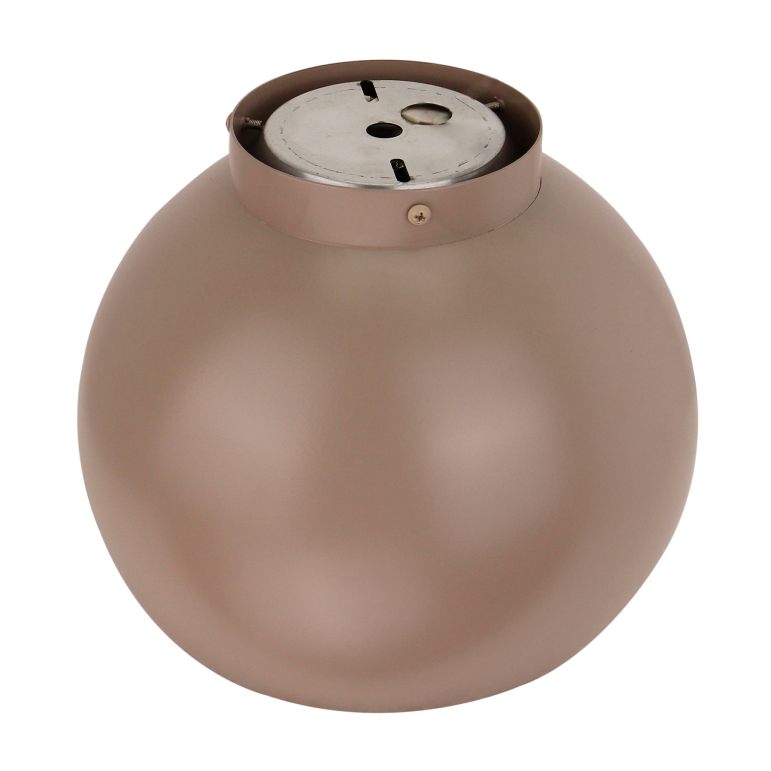 Runde Metall-Deckenleuchte Sfera, Ø25 cm, in sanftem Taupe, 1-flammig – sorgt für warmes Licht und dezentes Design.