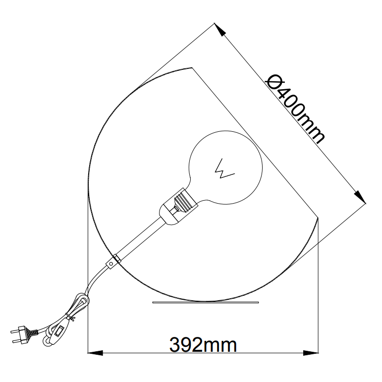 Designer Stehlampe Chericoni Occhio Serie mit runder Form