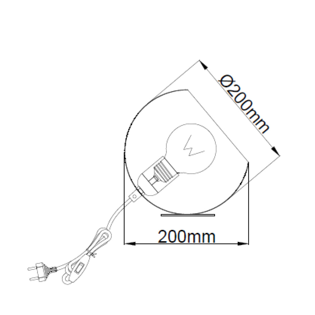 Lampe de table Sfera Variée – Ø20 ou Ø25 cm – Noir – 1 ampoule – Fer