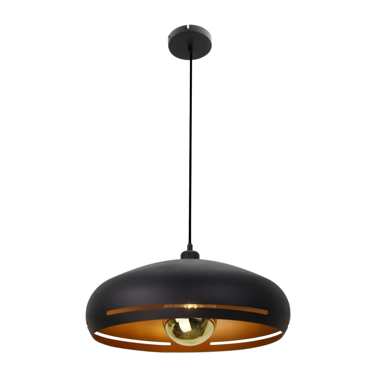 Various Stripes Pendant Light - 1 flame - Ø35 or Ø45 cm - Black - Modern Design
