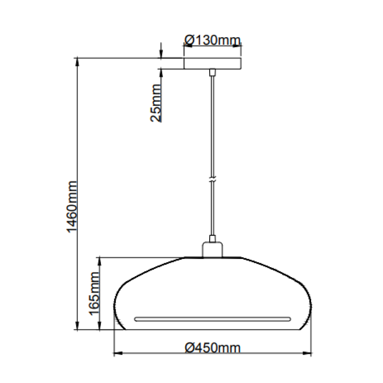 Various Stripes Pendant Light - 1 flame - Ø35 or Ø45 cm - Black - Modern Design