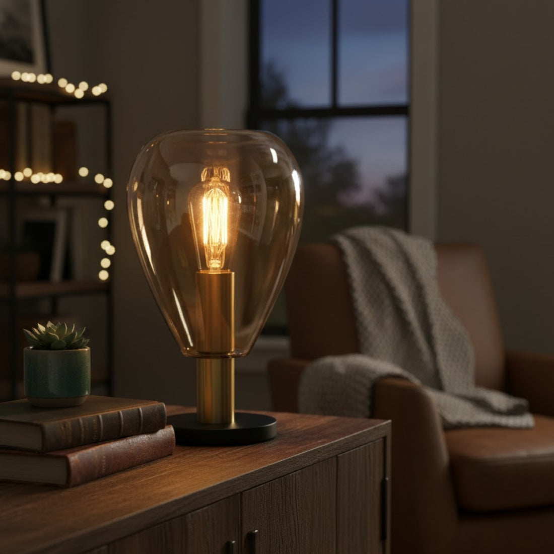 Lampada da Tavolo Various Gary – 1 luce – Ø18.5 cm – E27 – Oro