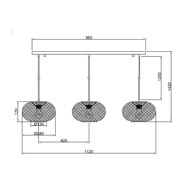Various Weaving Pendelleuchte 3-flammig – stilvoll und warmes Licht