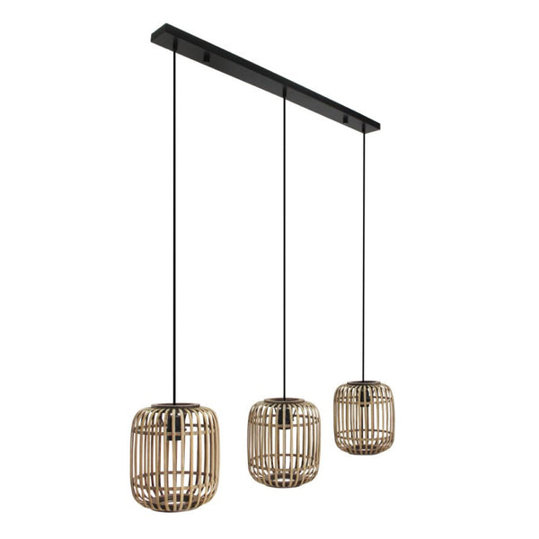 Stimmungsvolle Hängelampe über dem Esstisch – Various Woven 3-flammig