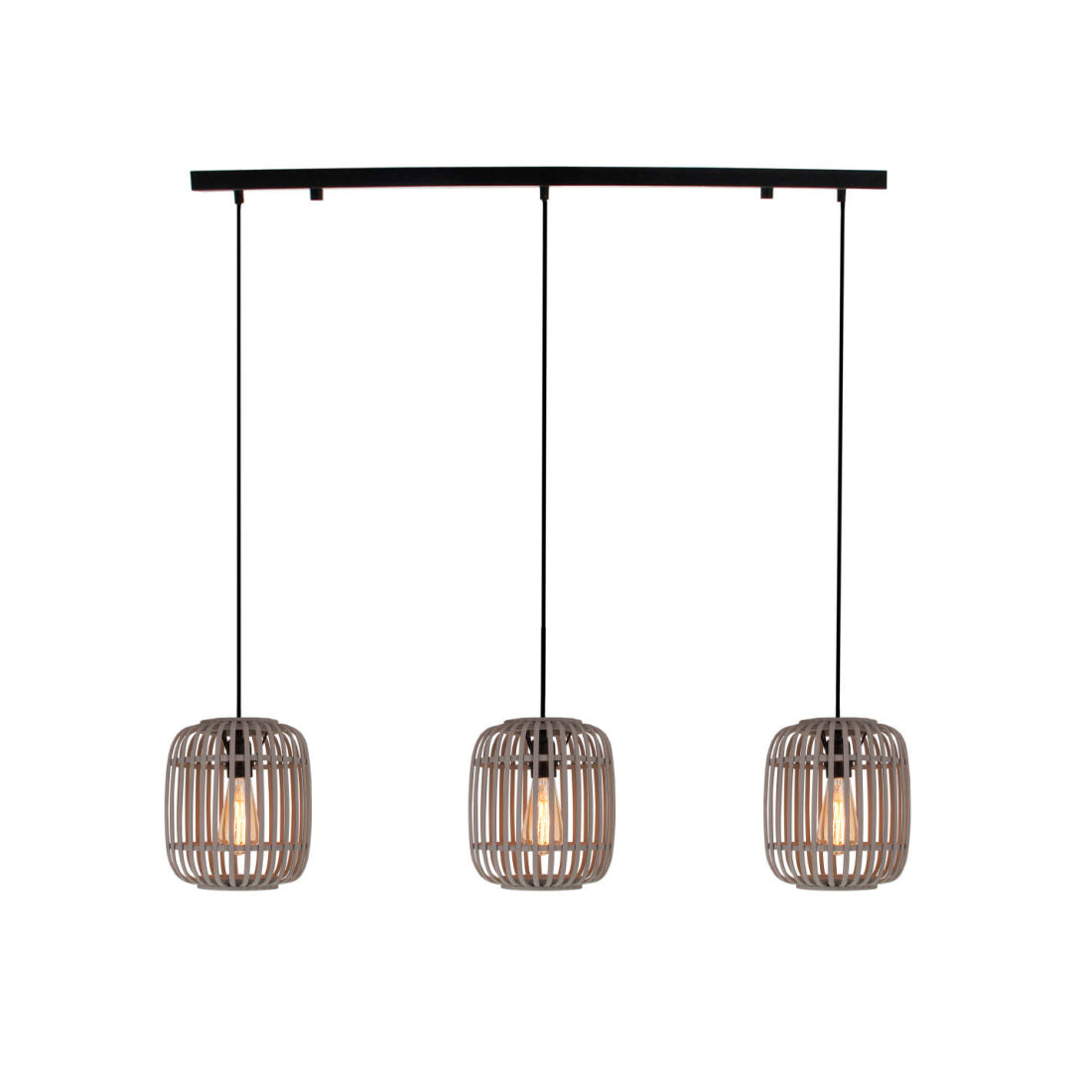 Various Woven Hängelampe 3-flammig Ø22 cm – Grau/Natur