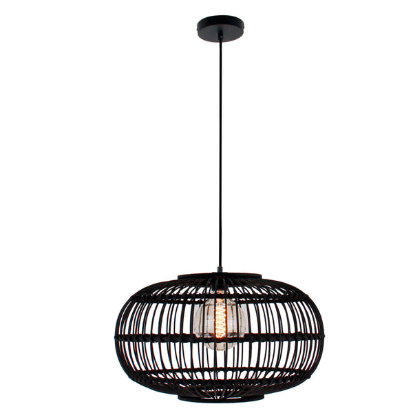 Various Woven Pendelleuchte Ø48 cm – Bambus Schwarz – 1-flammig