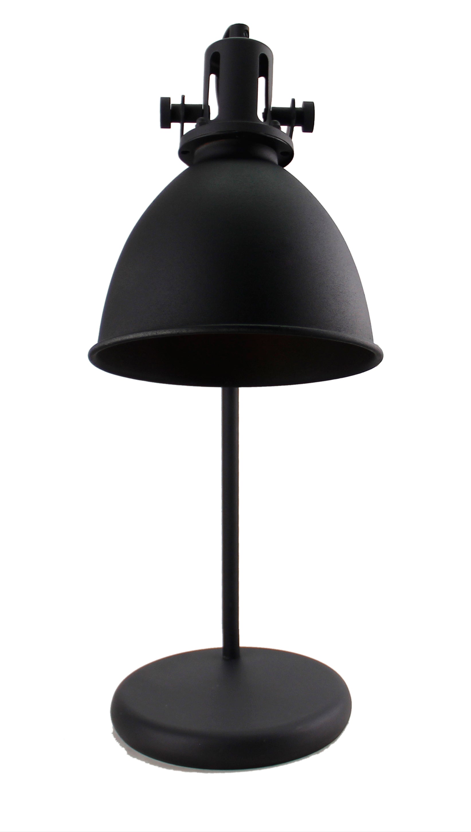 Stoere metalen tafellamp in zwart – bureau- en leeslamp – Various