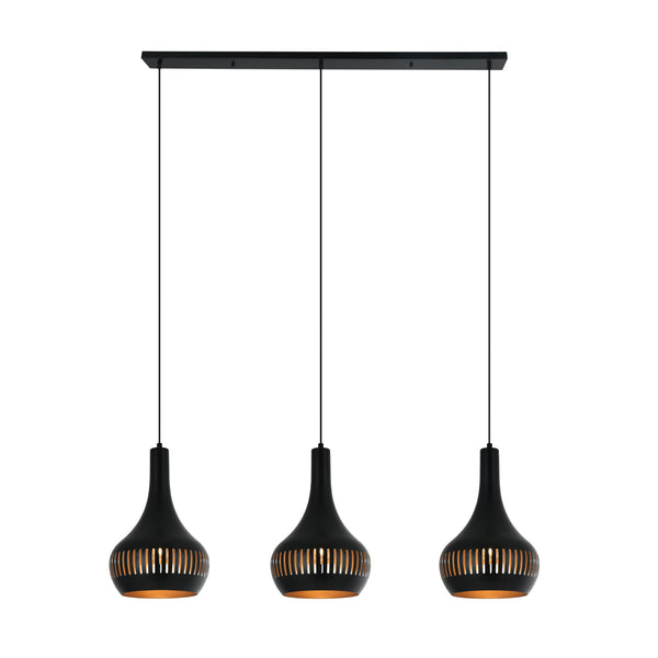 De Various Canna hanglamp in zwart heeft 3 kappen van Ø25 cm. Een moderne, stijlvolle hanglamp die een eigentijdse uitstraling biedt voor elk interieur.