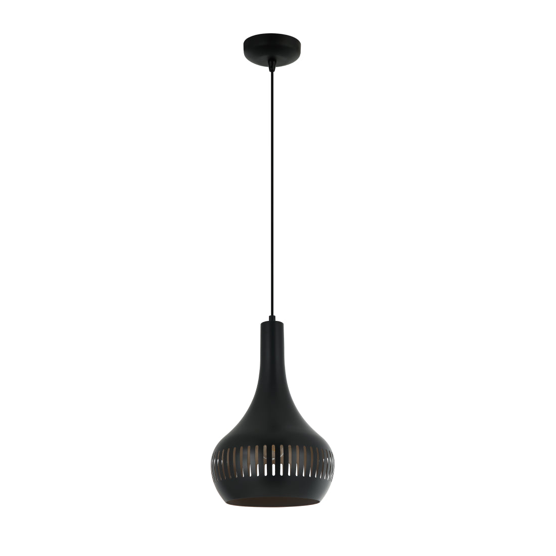 De Various Canna hanglamp in zwart heeft een Ø25 cm kap. Een moderne, stijlvolle hanglamp die een eigentijdse uitstraling biedt voor elk interieur.