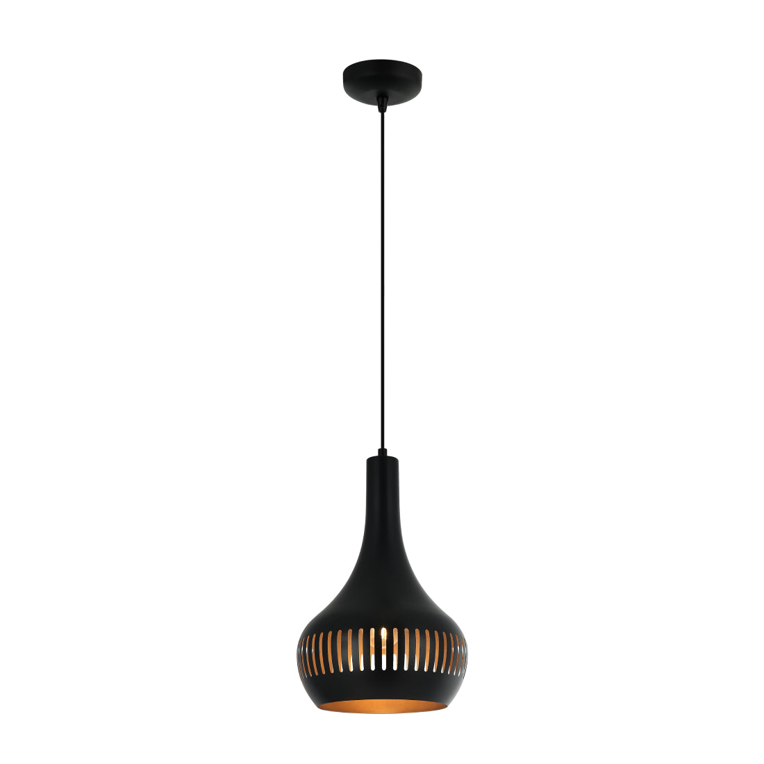 De Various Canna hanglamp in zwart heeft een Ø25 cm kap. Een moderne, stijlvolle hanglamp die een eigentijdse uitstraling biedt voor elk interieur.