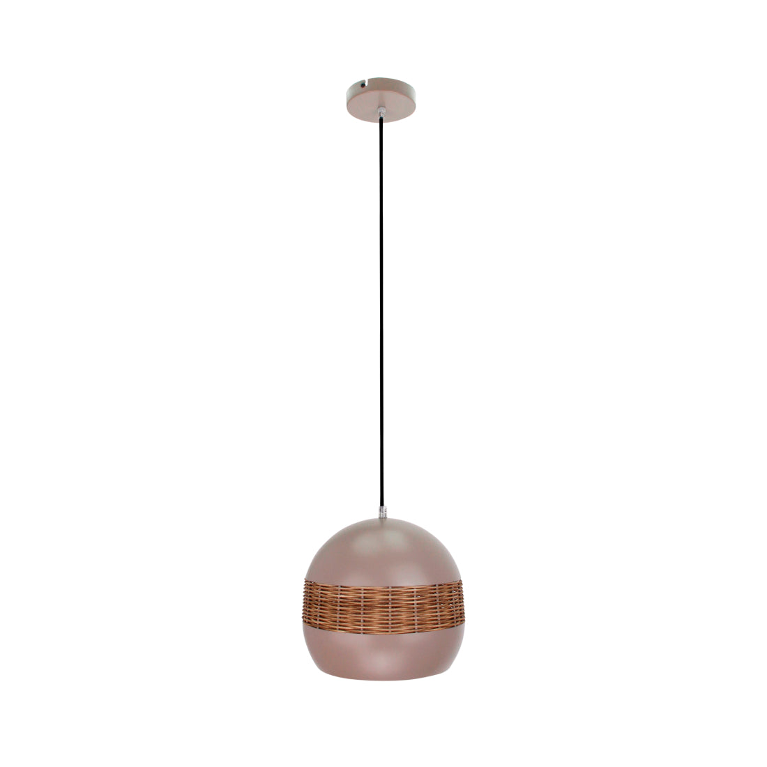 Various Caserta Hanglamp in taupe kleur – natuurlijk rattan design met E27 fitting