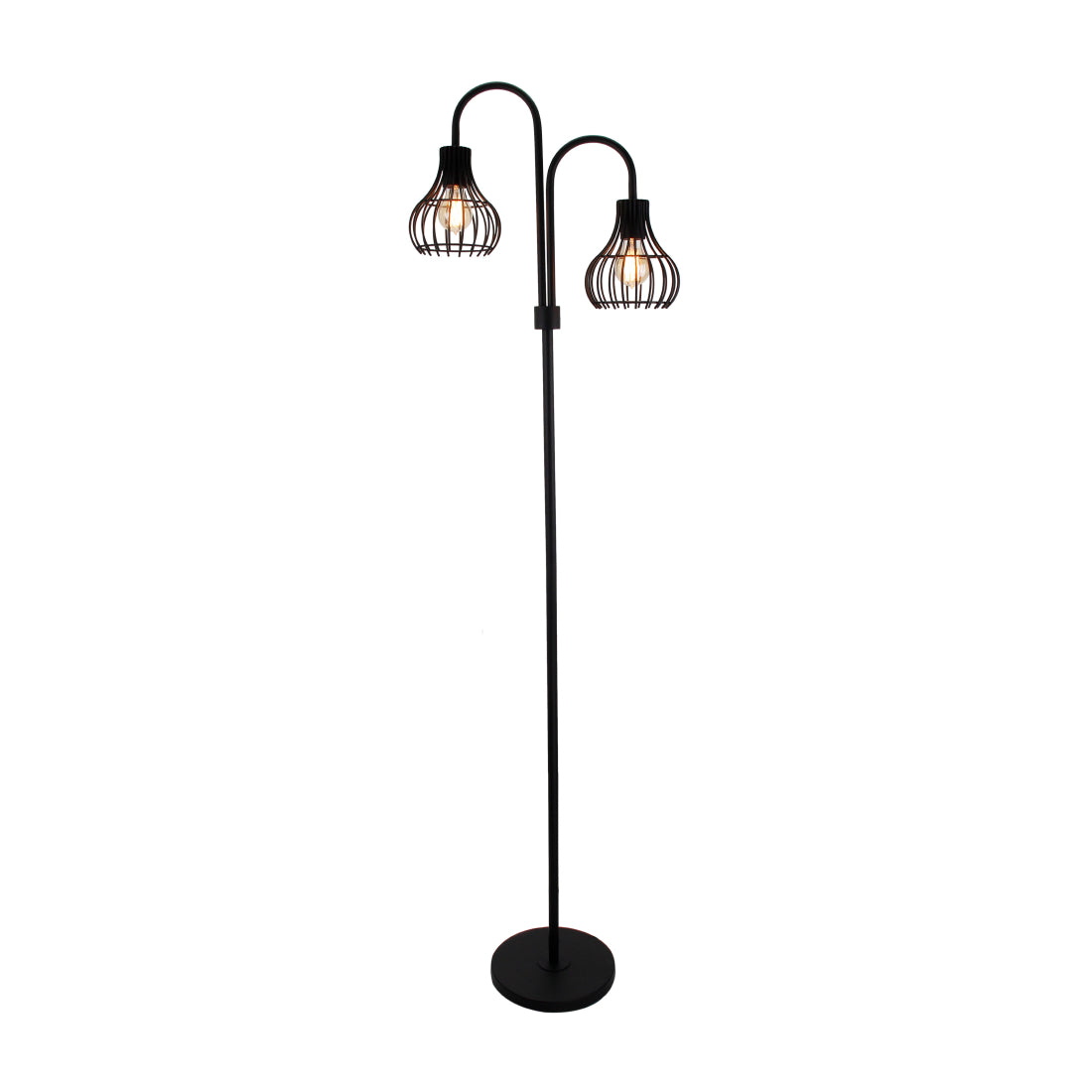 De Various Cipolle vloerlamp in zwart heeft een hoogte van 155 cm. Een moderne, stijlvolle vloerlamp die een eigentijdse uitstraling biedt voor elk interieur.