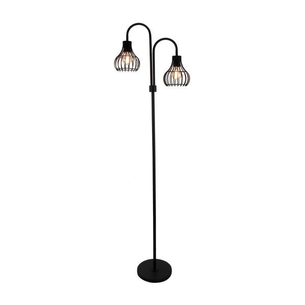 De Various Cipolle vloerlamp in zwart heeft een hoogte van 155 cm. Een moderne, stijlvolle vloerlamp die een eigentijdse uitstraling biedt voor elk interieur.