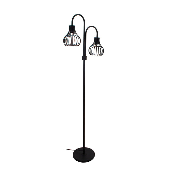 De Various Cipolle vloerlamp in zwart heeft een hoogte van 155 cm. Een moderne, stijlvolle vloerlamp die een eigentijdse uitstraling biedt voor elk interieur.