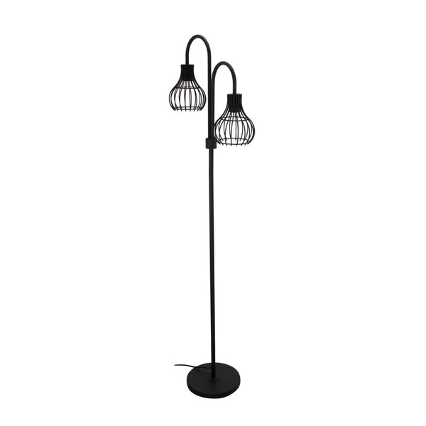 De Various Cipolle vloerlamp in zwart heeft een hoogte van 155 cm. Een moderne, stijlvolle vloerlamp die een eigentijdse uitstraling biedt voor elk interieur.