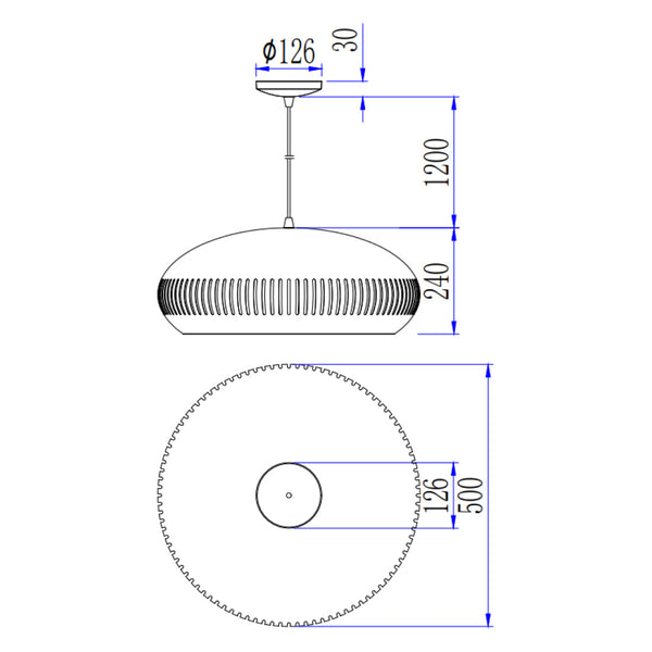 De Various Duomo hanglamp in zwart heeft een Ø50 cm kap. Een moderne, stijlvolle hanglamp die een eigentijdse uitstraling biedt voor elk interieur.