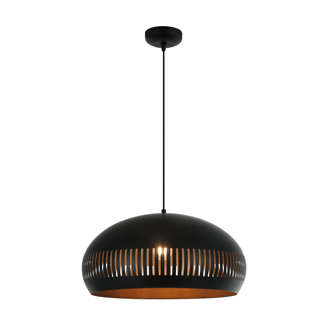 De Various Duomo hanglamp in zwart heeft een Ø50 cm kap. Een moderne, stijlvolle hanglamp die een eigentijdse uitstraling biedt voor elk interieur.