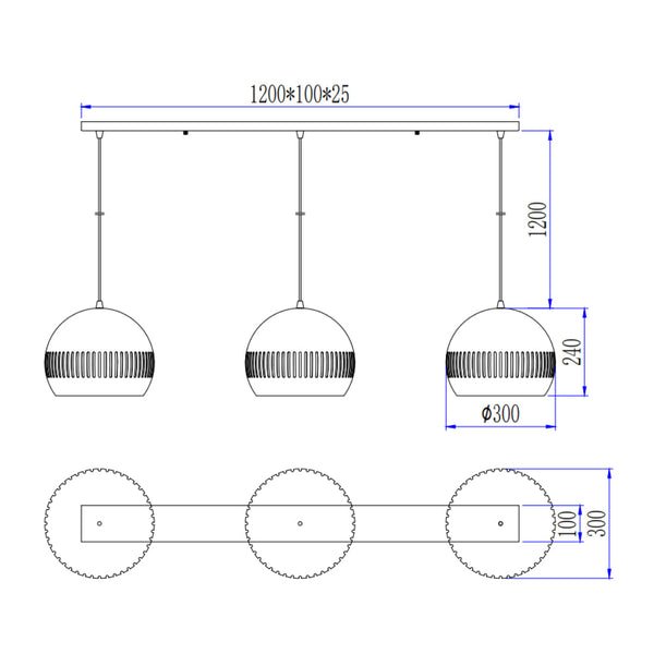 De Various Globo hanglamp in zwart met Ø30 cm per kap. Een moderne, stijlvolle tafellamp die een eigentijdse uitstraling biedt voor elk interieur.