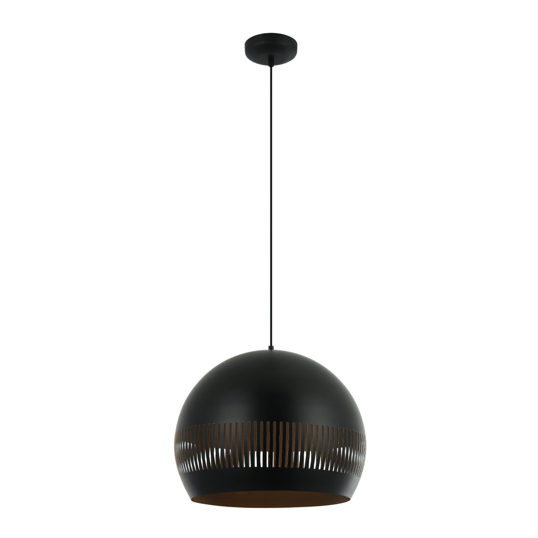De Various Globo hanglamp in zwart heeft een Ø40 cm kap. Een moderne, stijlvolle tafellamp die een eigentijdse uitstraling biedt voor elk interieur.