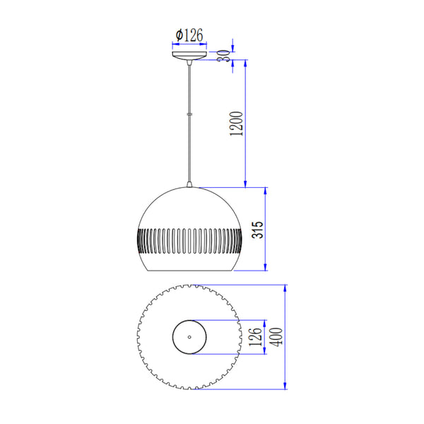 De Various Globo hanglamp in zwart heeft een Ø40 cm kap. Een moderne, stijlvolle tafellamp die een eigentijdse uitstraling biedt voor elk interieur.