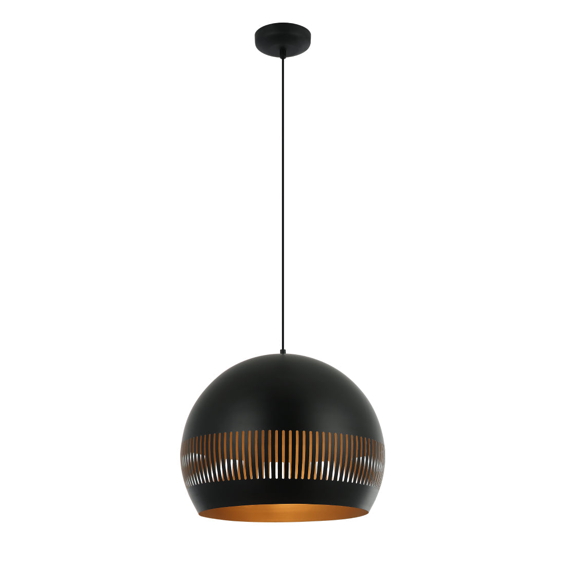 De Various Globo hanglamp in zwart heeft een Ø40 cm kap. Een moderne, stijlvolle tafellamp die een eigentijdse uitstraling biedt voor elk interieur.
