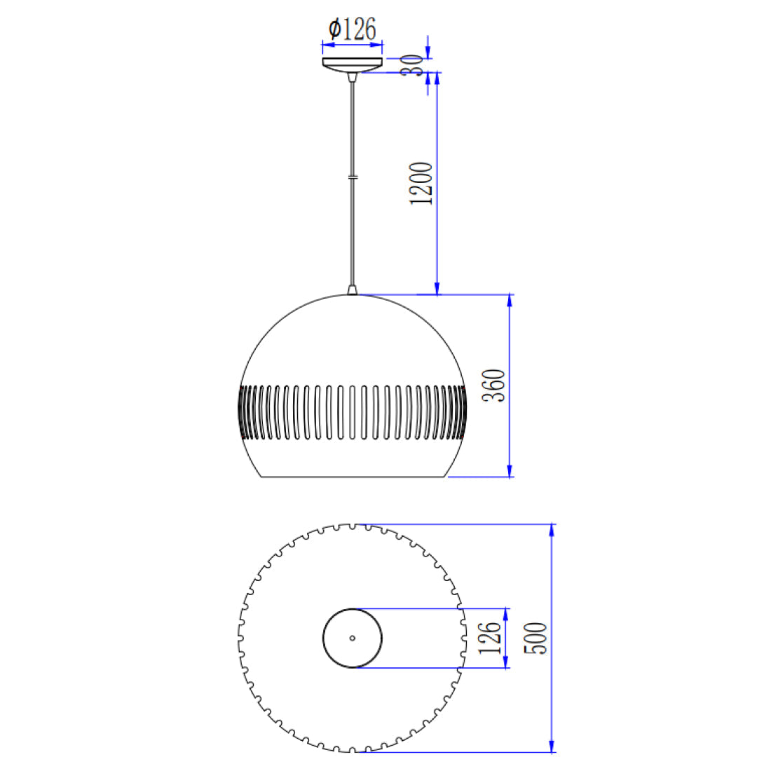 De Various Globo hanglamp in zwart heeft een Ø50 cm kap. Een moderne, stijlvolle tafellamp die een eigentijdse uitstraling biedt voor elk interieur.