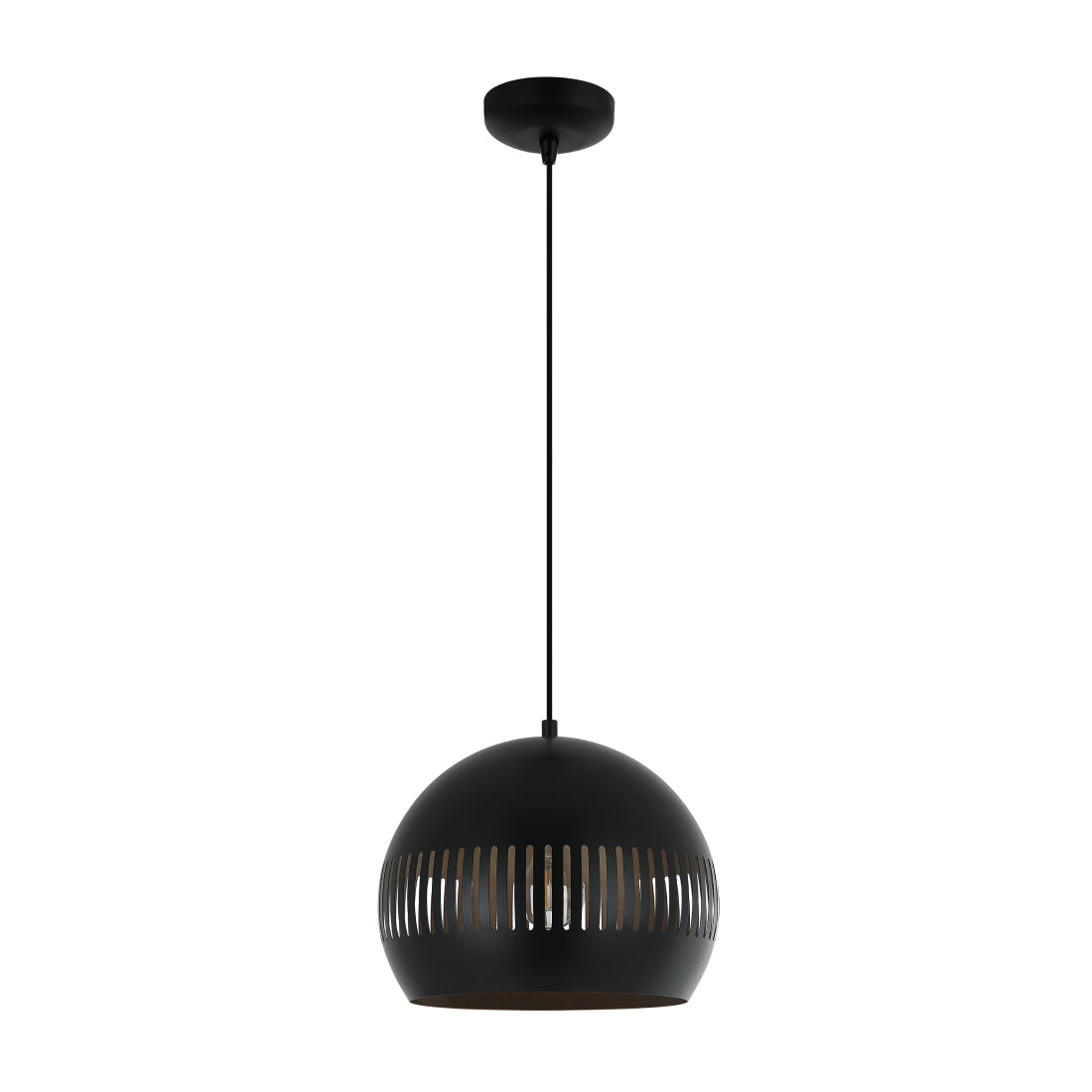 De Various Globo hanglamp in zwart heeft een Ø50 cm kap. Een moderne, stijlvolle tafellamp die een eigentijdse uitstraling biedt voor elk interieur.