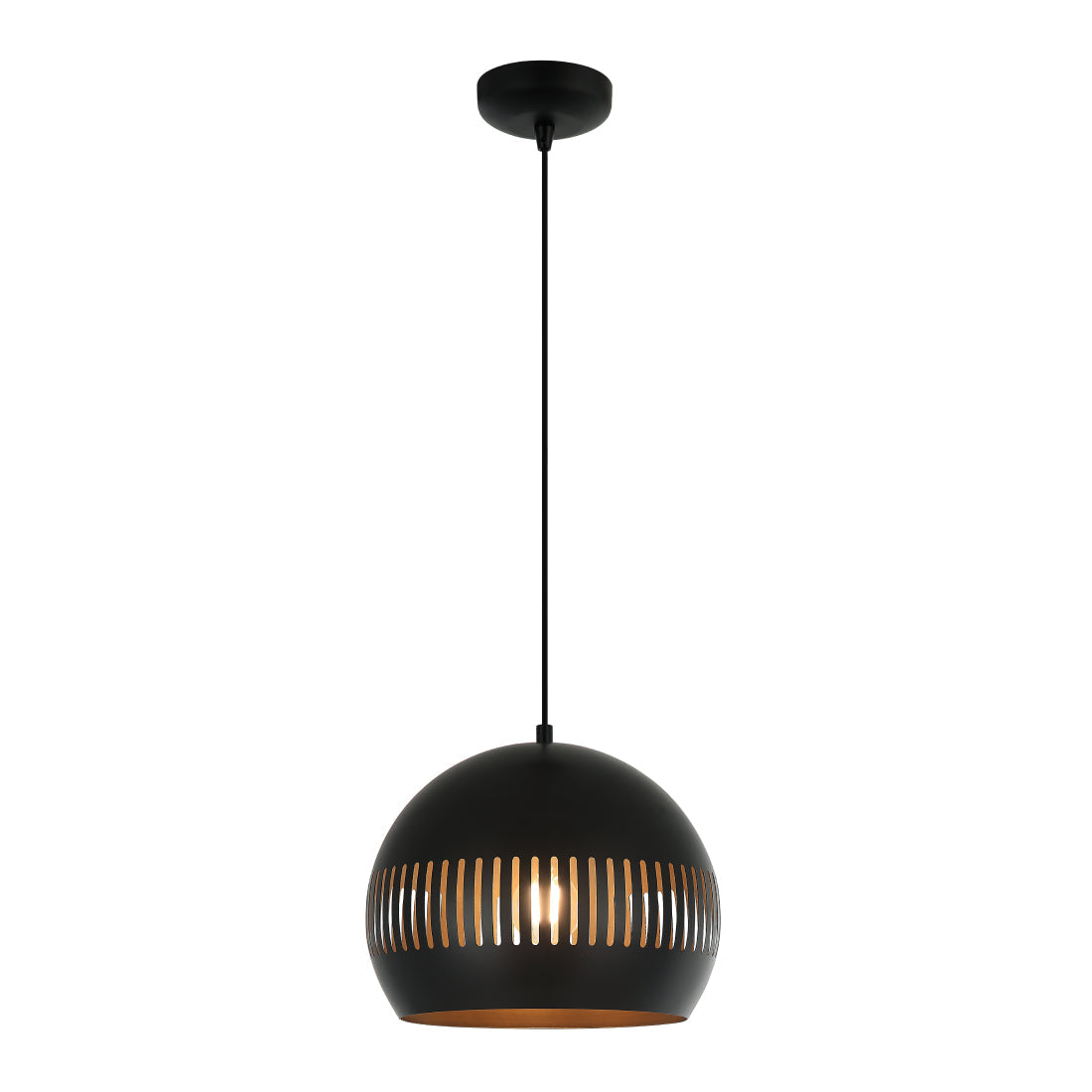 De Various Globe hanglamp in zwart heeft een Ø50 cm kap. Een moderne, stijlvolle tafellamp die een eigentijdse uitstraling biedt voor elk interieur.