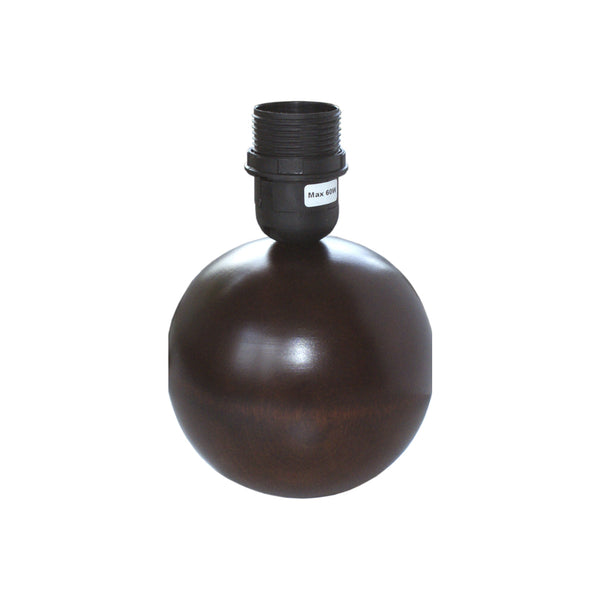 De Various Kugel lampenvoet in donkerbruin is 20 cm hoog. Combineer met een lampenkap die bij jouw interieur past!