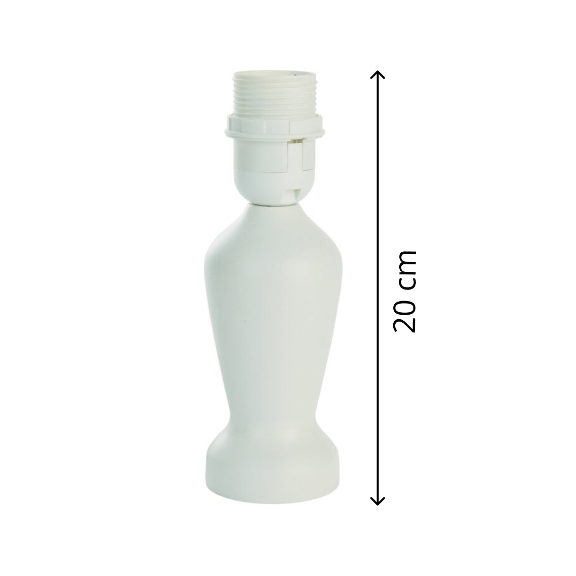 De Various Mona lampenvoet in wit is 20 cm hoog. Combineer met een lampenkap die bij jouw interieur past!