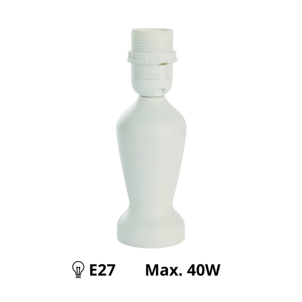 De Various Mona lampenvoet in wit is 20 cm hoog. Combineer met een lampenkap die bij jouw interieur past!