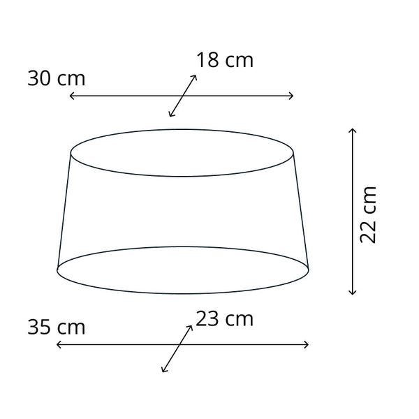 Various Oval Lampshade – Ø35 cm – Beige with Gold Edge