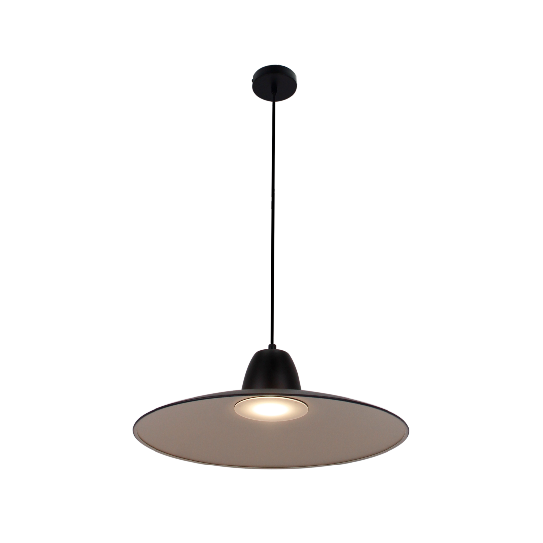 Various Roma Pendelleuchte in Grau mit cremefarbener Innenseite