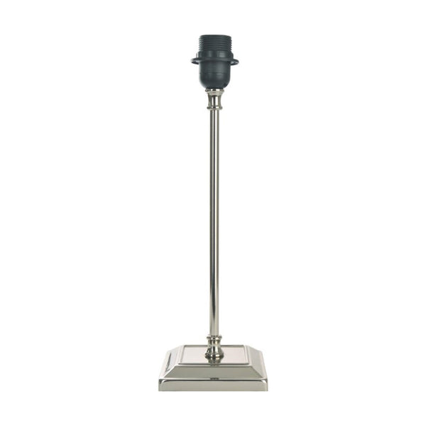 De Various T-80 lampenvoet in nikkel is 41 cm hoog. Combineer met een lampenkap die bij jouw interieur past!