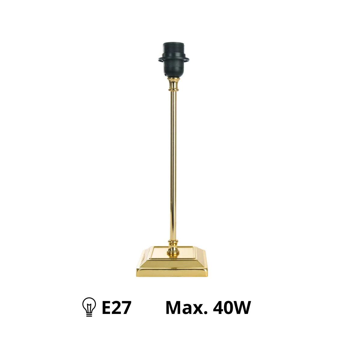 De Various T-80 lampenvoet in goud is 41 cm hoog. Combineer met een lampenkap die bij jouw interieur past!
