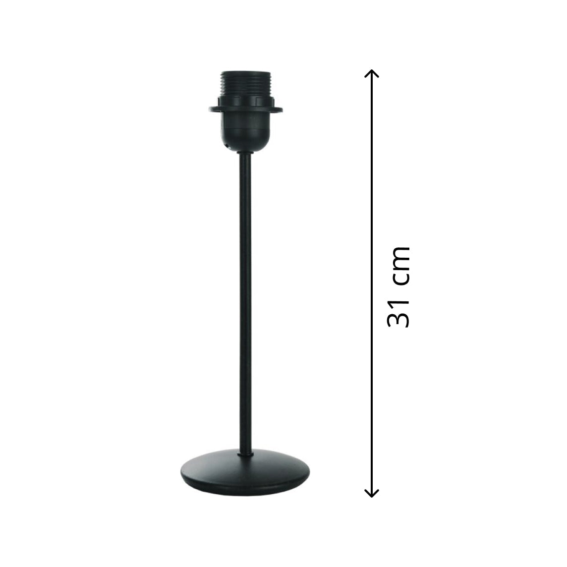 De Various Universal lampenvoet in zwart is 31 cm hoog. Combineer met een lampenkap die bij jouw interieur past!